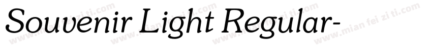 Souvenir Light Regular字体转换